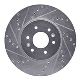 Dynamic Friction 2009-2010 Kia Borrego Front Left Drilled & Slotted Silver Brake Rotor by Dynamic Friction Company 631-21028L