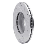 Dynamic Friction 2009-2010 Kia Borrego Front Left Drilled & Slotted Silver Brake Rotor by Dynamic Friction Company 631-21028L