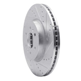 Dynamic Friction 2009-2010 Kia Borrego Front Right Drilled & Slotted Silver Brake Rotor by Dynamic Friction Company 631-21028R