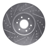Dynamic Friction 2009-2010 Kia Borrego Front Right Drilled & Slotted Silver Brake Rotor by Dynamic Friction Company 631-21028R