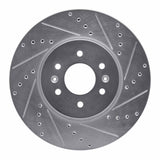 Dynamic Friction 2009-2010 Kia Borrego Front Right Drilled & Slotted Silver Brake Rotor by Dynamic Friction Company 631-21028R