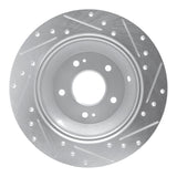 Dynamic Friction 2015-2020 Kia Sorento Rear Left Drilled & Slotted Silver Brake Rotor by Dynamic Friction Company 631-21029L