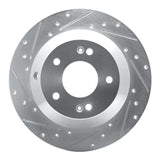 Dynamic Friction 2015-2020 Kia Sorento Rear Left Drilled & Slotted Silver Brake Rotor by Dynamic Friction Company 631-21029L