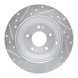 Dynamic Friction 2015-2020 Kia Sorento Rear Right Drilled & Slotted Silver Brake Rotor by Dynamic Friction Company 631-21029R