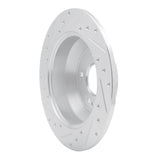 Dynamic Friction 2015-2020 Kia Sorento Rear Right Drilled & Slotted Silver Brake Rotor by Dynamic Friction Company 631-21029R