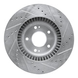 Dynamic Friction 2015-2020 Kia Sorento Front Left Drilled & Slotted Silver Brake Rotor by Dynamic Friction Company 631-21030L