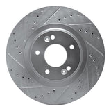 Dynamic Friction 2015-2020 Kia Sorento Front Left Drilled & Slotted Silver Brake Rotor by Dynamic Friction Company 631-21030L