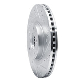 Dynamic Friction 2015-2020 Kia Sorento Front Right Drilled & Slotted Silver Brake Rotor by Dynamic Friction Company 631-21030R