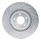 Dynamic Friction 2015-2020 Kia Sorento Front Right Drilled & Slotted Silver Brake Rotor by Dynamic Friction Company 631-21030R