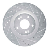 Dynamic Friction 2015-2020 Kia Sorento Front Right Drilled & Slotted Silver Brake Rotor by Dynamic Friction Company 631-21030R