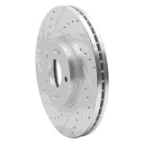Dynamic Friction 2015-2021 Kia Sedona Front Left Drilled & Slotted Silver Brake Rotor by Dynamic Friction Company 631-21031L
