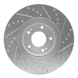 Dynamic Friction 2015-2021 Kia Sedona Front Left Drilled & Slotted Silver Brake Rotor by Dynamic Friction Company 631-21031L
