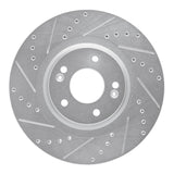 Dynamic Friction 2015-2021 Kia Sedona Front Left Drilled & Slotted Silver Brake Rotor by Dynamic Friction Company 631-21031L