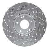Dynamic Friction 2015-2021 Kia Sedona Front Right Drilled & Slotted Silver Brake Rotor by Dynamic Friction Company 631-21031R