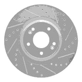 Dynamic Friction 2015-2021 Kia Sedona Front Right Drilled & Slotted Silver Brake Rotor by Dynamic Friction Company 631-21031R