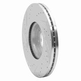 Dynamic Friction 2015-2021 Kia Sedona Front Right Drilled & Slotted Silver Brake Rotor by Dynamic Friction Company 631-21031R