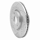 Dynamic Friction 2012-2016 Kia Sportage (USA/Canada) Front Left Drilled & Slotted Silver Brake Rotor by Dynamic Friction Company 631-21032L
