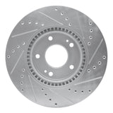 Dynamic Friction 2012-2016 Kia Sportage (USA/Canada) Front Left Drilled & Slotted Silver Brake Rotor by Dynamic Friction Company 631-21032L