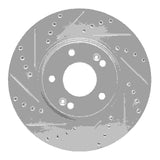 Dynamic Friction 2012-2016 Kia Sportage (USA/Canada) Front Left Drilled & Slotted Silver Brake Rotor by Dynamic Friction Company 631-21032L