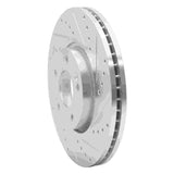 Dynamic Friction 2012-2016 Kia Sportage (USA/Canada) Front Right Drilled & Slotted Silver Brake Rotor by Dynamic Friction Company 631-21032R