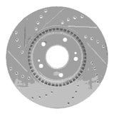 Dynamic Friction 2012-2016 Kia Sportage (USA/Canada) Front Right Drilled & Slotted Silver Brake Rotor by Dynamic Friction Company 631-21032R