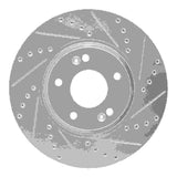 Dynamic Friction 2012-2016 Kia Sportage (USA/Canada) Front Right Drilled & Slotted Silver Brake Rotor by Dynamic Friction Company 631-21032R