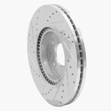 Dynamic Friction 2012-2016 Kia Sportage (USA/Canada) Front Right Drilled & Slotted Silver Brake Rotor by Dynamic Friction Company 631-21032R