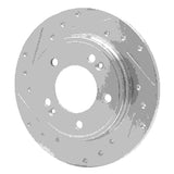 Dynamic Friction 2017-2025 Hyundai Elantra Rear Left Drilled & Slotted Silver Brake Rotor by Dynamic Friction Company 631-21034L