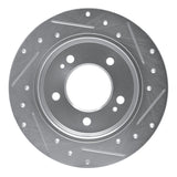 Dynamic Friction 2017-2025 Hyundai Elantra Rear Left Drilled & Slotted Silver Brake Rotor by Dynamic Friction Company 631-21034L