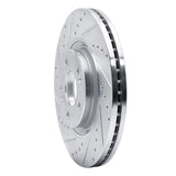 Dynamic Friction 2017-2020 Kia Cadenza Front Left Drilled & Slotted Silver Brake Rotor by Dynamic Friction Company 631-21035L