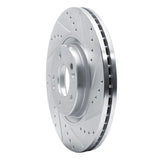 Dynamic Friction 2017-2020 Kia Cadenza Front Right Drilled & Slotted Silver Brake Rotor by Dynamic Friction Company 631-21035R