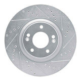 Dynamic Friction 2017-2020 Kia Cadenza Front Right Drilled & Slotted Silver Brake Rotor by Dynamic Friction Company 631-21035R
