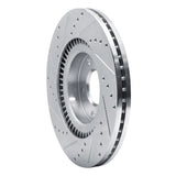 Dynamic Friction 2017-2020 Kia Cadenza Front Right Drilled & Slotted Silver Brake Rotor by Dynamic Friction Company 631-21035R