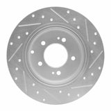 Dynamic Friction 2017-2019 Kia Cadenza Rear Left Drilled & Slotted Silver Brake Rotor by Dynamic Friction Company 631-21037L