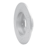 Dynamic Friction 2017-2019 Kia Cadenza Rear Right Drilled & Slotted Silver Brake Rotor by Dynamic Friction Company 631-21037R
