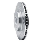 Dynamic Friction 2018-2023 Genesis G70 Front Right Drilled & Slotted Silver Brake Rotor by Dynamic Friction Company 631-21040R
