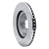 Dynamic Friction 2018-2023 Genesis G70 Front Right Drilled & Slotted Silver Brake Rotor by Dynamic Friction Company 631-21040R