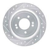 Dynamic Friction 2017-2025 Hyundai Nexo Rear Left Drilled & Slotted Silver Brake Rotor by Dynamic Friction Company 631-21042L