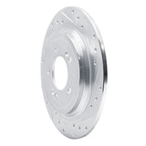 Dynamic Friction 2017-2025 Hyundai Tucson Rear Right Drilled & Slotted Silver Brake Rotor by Dynamic Friction Company 631-21042R