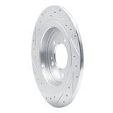 Dynamic Friction 2017-2025 Hyundai Tucson Rear Right Drilled & Slotted Silver Brake Rotor by Dynamic Friction Company 631-21042R