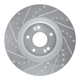 Dynamic Friction 2020-2025 Hyundai Palisade Front Left Drilled & Slotted Silver Brake Rotor by Dynamic Friction Company 631-21044L