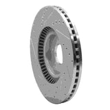 Dynamic Friction 2020-2025 Hyundai Palisade Front Right Drilled & Slotted Silver Brake Rotor by Dynamic Friction Company 631-21044R