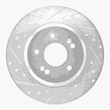 Dynamic Friction 2021-2025 Hyundai Santa Fe Rear Left Drilled & Slotted Silver Brake Rotor by Dynamic Friction Company 631-21047L