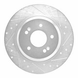 Dynamic Friction 2021-2025 Hyundai Santa Fe Rear Right Drilled & Slotted Silver Brake Rotor by Dynamic Friction Company 631-21047R