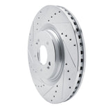 Dynamic Friction 2021-2026 Hyundai Palisade Front Left Drilled & Slotted Silver Brake Rotor by Dynamic Friction Company 631-21048L