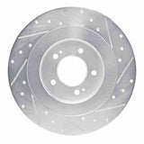 Dynamic Friction 2021-2025 Hyundai Sonata Rear Left Drilled & Slotted Silver Brake Rotor by Dynamic Friction Company 631-21049L