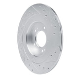 Dynamic Friction 2021-2025 Hyundai Sonata Rear Left Drilled & Slotted Silver Brake Rotor by Dynamic Friction Company 631-21049L