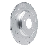 Dynamic Friction 2021-2025 Hyundai Sonata Rear Right Drilled & Slotted Silver Brake Rotor by Dynamic Friction Company 631-21049R