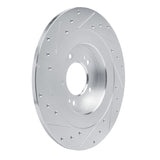Dynamic Friction 2021-2025 Hyundai Sonata Rear Right Drilled & Slotted Silver Brake Rotor by Dynamic Friction Company 631-21049R
