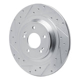 Dynamic Friction 2022-2025 Hyundai Santa Cruz Rear Left Drilled & Slotted Silver Brake Rotor by Dynamic Friction Company 631-21051L